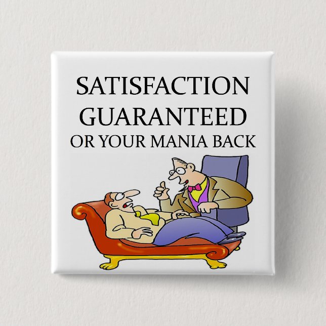 PSYCHOLOGY joke Button (Front)