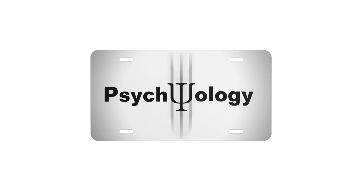 Psychology License Plate Zazzle