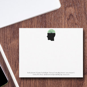 Psychology Office Tree Modern Custom Counselor Note Card