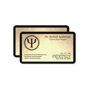 Psychology Psi Symbol Clinical Psychologist  Business Card