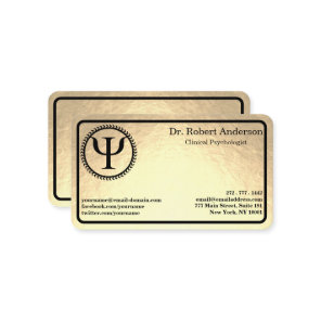 Psychology Psi Symbol Clinical Psychologist  Business Card