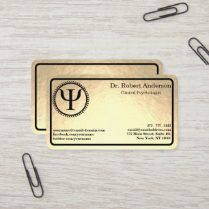 Psychology Psi Symbol Clinical Psychologist  Business Card