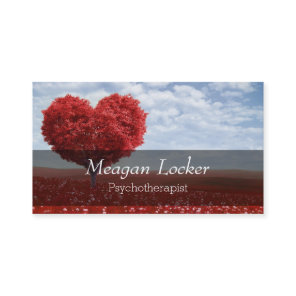 Psychology Red Heart Tree Business Card