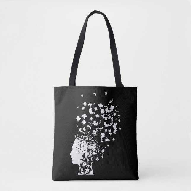 Psychology Rorschach Card Mind Inkblot test Tote Bag (Front)