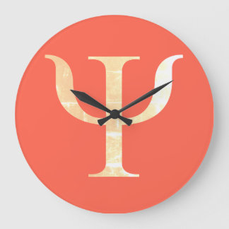 Psychology Science Symbol Red Orange Clock