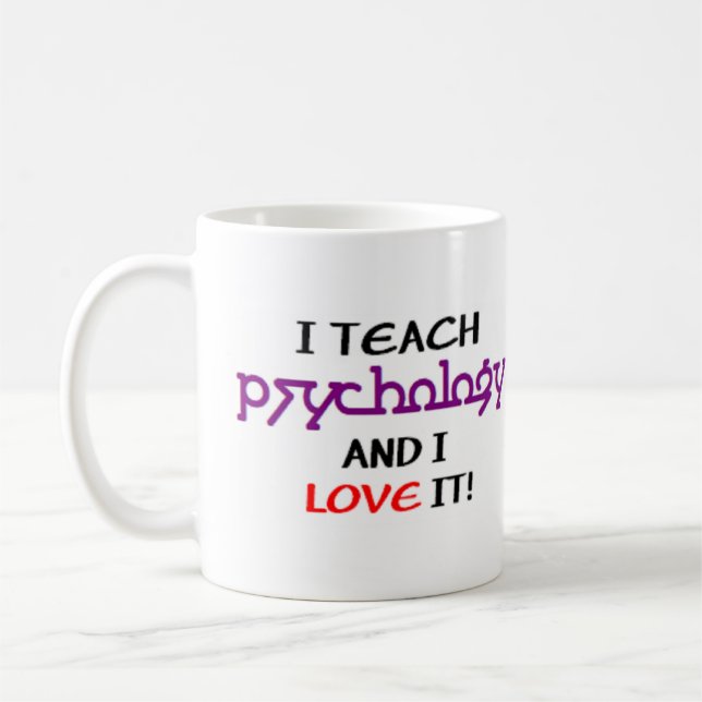 psychology teach & love coffee mug (Left)