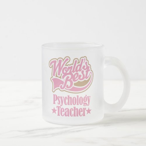 Psychology Teacher Gift Worlds Best Frosted Glass Coffee Mug