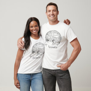 Psychology vintage phrenology psychiatry brain T-Shirt