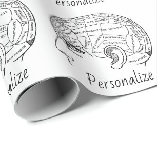 Psychology vintage phrenology psychiatry brain wrapping paper