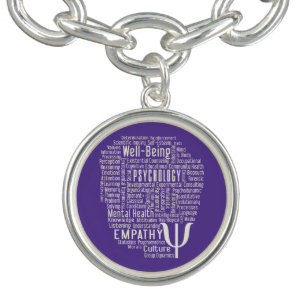 PSYCHOLOGY Word Cloud charms & bracelets