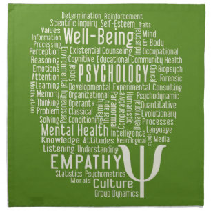 PSYCHOLOGY Word Cloud custom color cloth napkins
