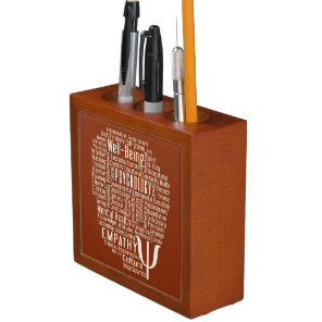 PSYCHOLOGY Word Cloud custom color desk organizer