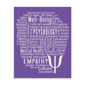 PSYCHOLOGY Word Cloud custom color flyers