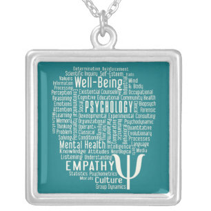 PSYCHOLOGY Word Cloud custom color necklace