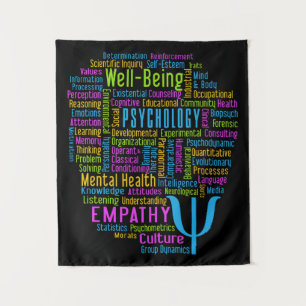PSYCHOLOGY Word Cloud custom color Tapestry