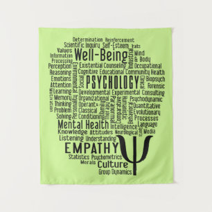PSYCHOLOGY Word Cloud custom color Tapestry