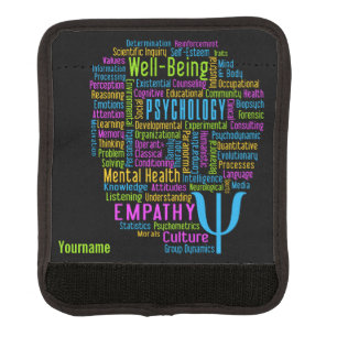 PSYCHOLOGY Word Cloud custom luggage handle wrap