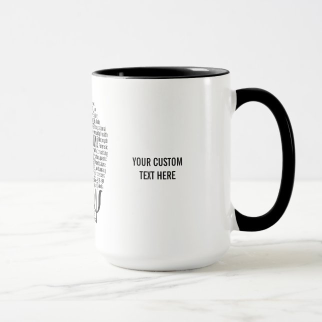 PSYCHOLOGY Word Cloud custom mugs (Right)