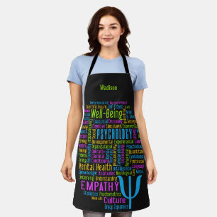 PSYCHOLOGY Word Cloud custom name Apron