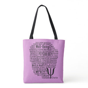 PSYCHOLOGY Word Cloud custom name bags