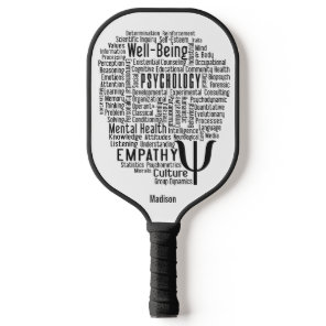 PSYCHOLOGY Word Cloud custom name Pickleball Paddle