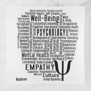 PSYCHOLOGY Word Cloud custom name Trinket Tray