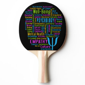 PSYCHOLOGY Word Cloud custom ping pong paddle