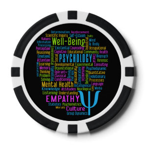 PSYCHOLOGY Word Cloud custom poker chips