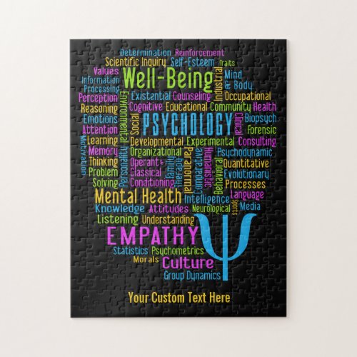 PSYCHOLOGY Word Cloud custom puzzle