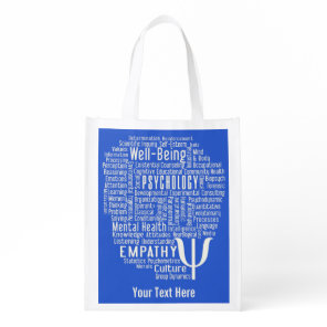 PSYCHOLOGY Word Cloud custom reusable bag