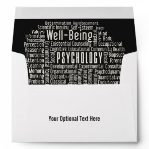 PSYCHOLOGY Word Cloud custom text Envelope