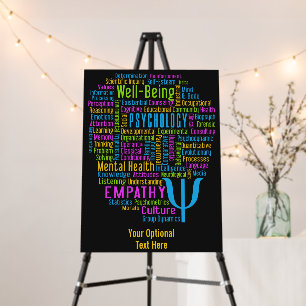 PSYCHOLOGY Word Cloud custom text Foam Board