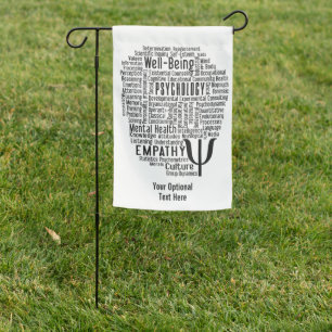 PSYCHOLOGY Word Cloud custom text Garden Flag