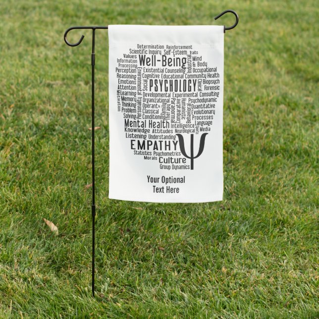 PSYCHOLOGY Word Cloud custom text Garden Flag (In SItu)