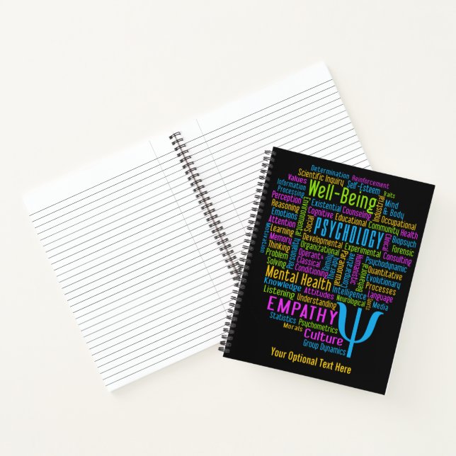 PSYCHOLOGY Word Cloud custom text Notebook (Inside)