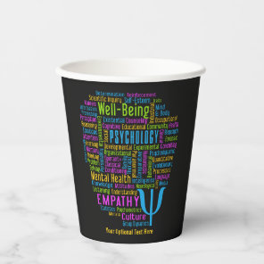 PSYCHOLOGY Word Cloud custom text Paper Cups