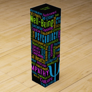 PSYCHOLOGY Word Cloud custom wine gift box