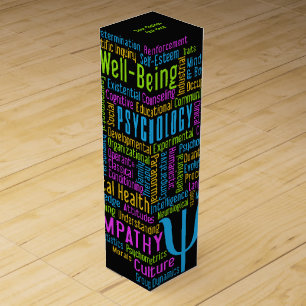 PSYCHOLOGY Word Cloud custom wine gift box