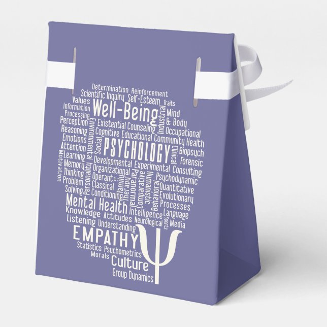 PSYCHOLOGY Word Cloud favor boxes (Back Side)