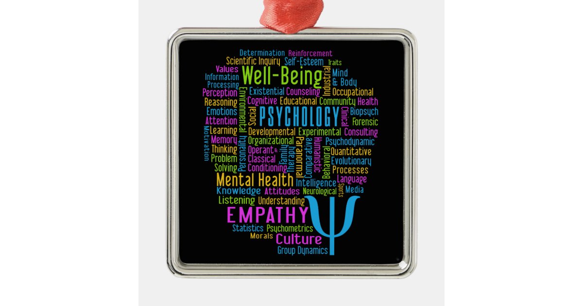 PSYCHOLOGY Word Cloud ornament Zazzle