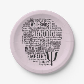PSYCHOLOGY Word Cloud Paper Plates