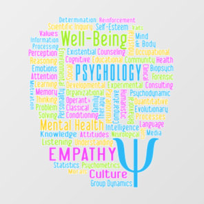 PSYCHOLOGY Word Cloud Wall Decal
