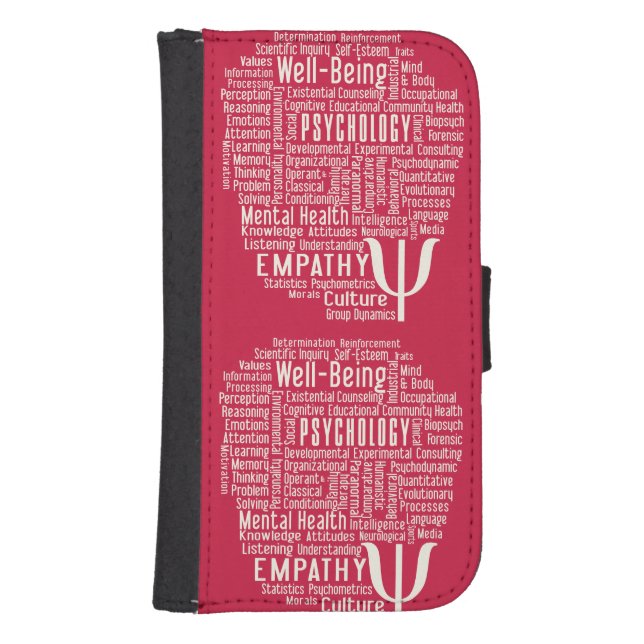PSYCHOLOGY Word Cloud wallet cases (Front)