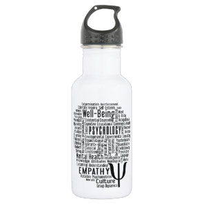 PSYCHOLOGY Word Cloud Water Bottle