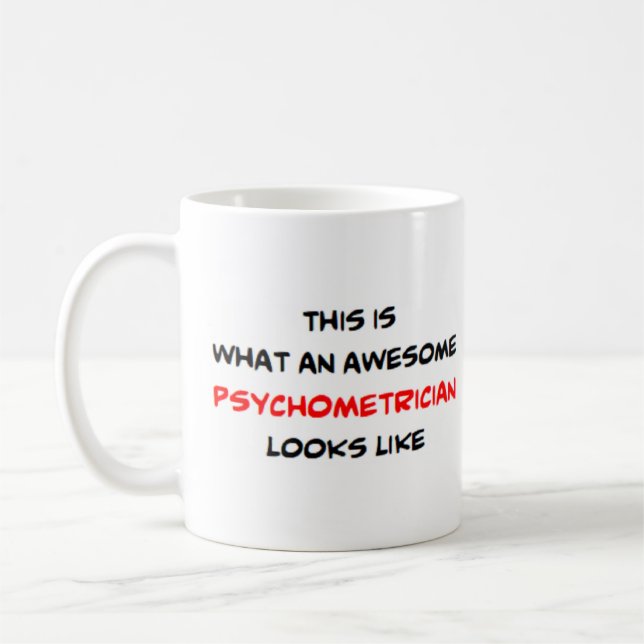 psychometrician, awesome coffee mug (Left)