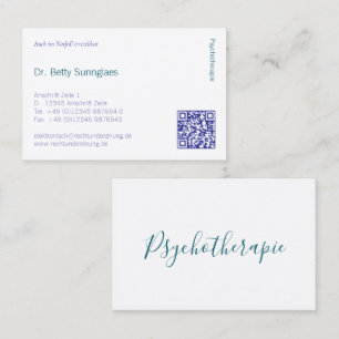 Psychotherapie Psychologie  Visitenkarte Business Card