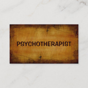 Psychotherapist Antique Business Card