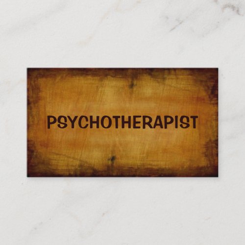 Psychotherapist Antique Business Card