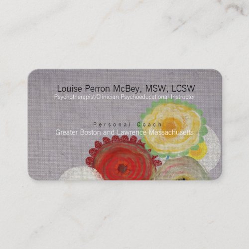 Psychotherapist Clinician Psychoeducational Busine Business Card