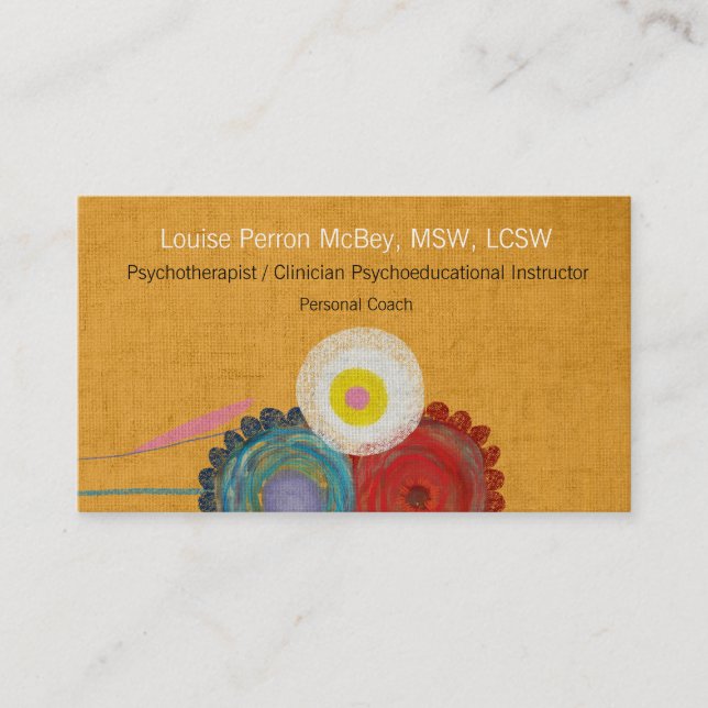 Psychotherapist Clinician Psychoeducational Business Card (Front)